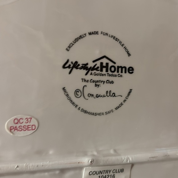 Lifestyle Home White Ceramic Plate golf - Picture 3 of 3